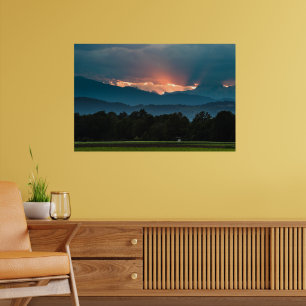 Póster Últimos rayos de sol antes del atardecer