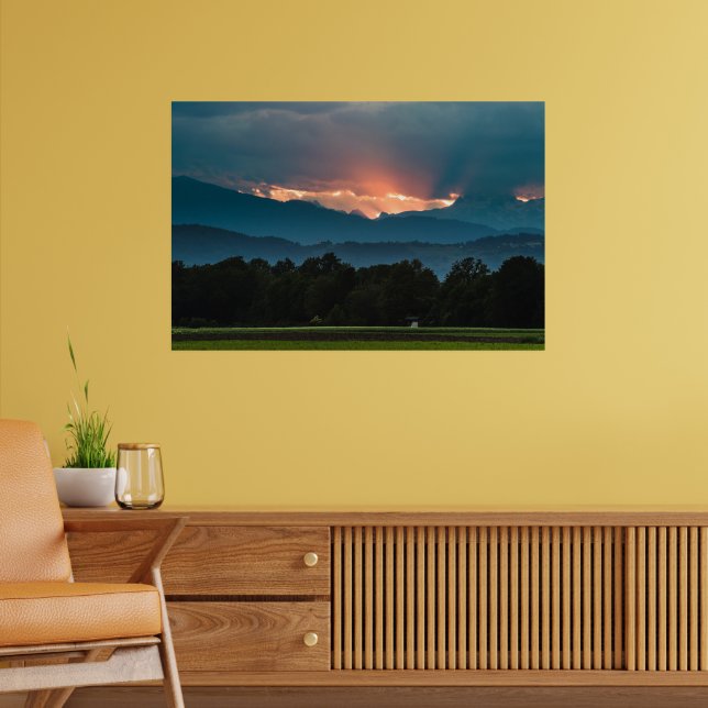 Póster Últimos rayos de sol antes del atardecer (Salón 2)