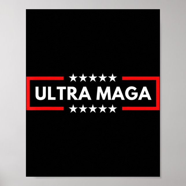 Póster Ultra Maga Pro Trump Trump Maga King Anti Biden (Frente)