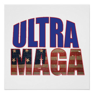 Póster Ultra MAGA Trump Supporter 💡 grande de nuevo EE.U