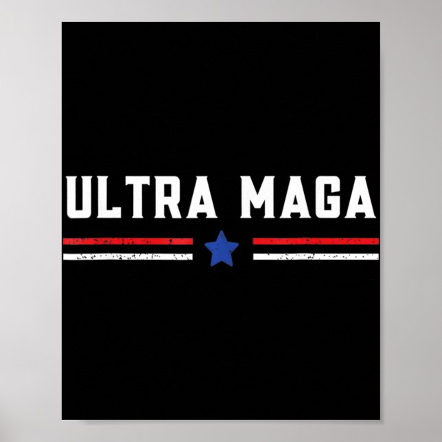 Póster Ultra MAGA Y Orgulloso De It Anti-Biden (Frente)