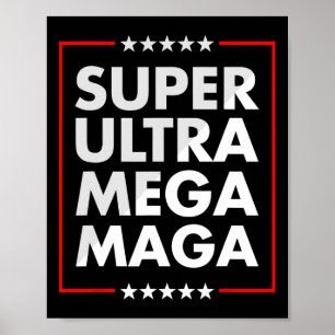 Póster Ultra Mega Maga Trump Republicano partidario del P