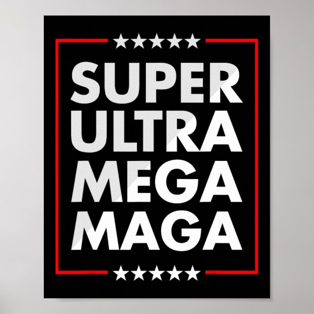 Póster Ultra Mega Maga Trump Republicano partidario del P (Frente)