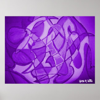 Póster Ultra Violet Contemporary Abstract Art