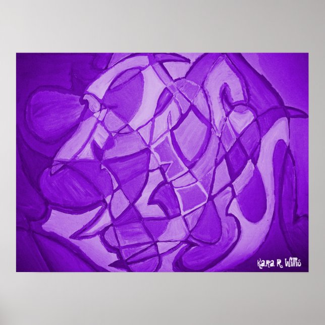 Póster Ultra Violet Contemporary Abstract Art (Frente)