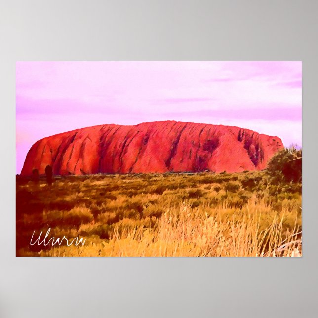 Póster Uluru sunset Central Australia travel (Frente)