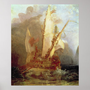 Póster Ulysses Deriding Polyphemus, detalle del barco