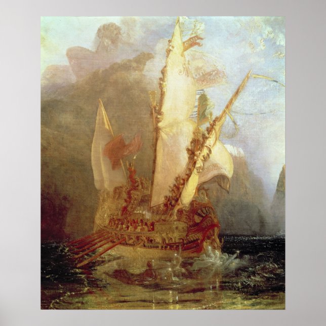 Póster Ulysses Deriding Polyphemus, detalle del barco (Frente)