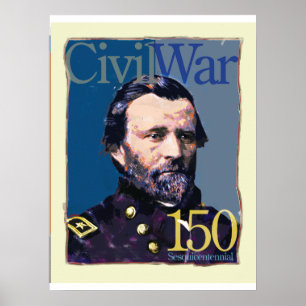 Póster Ulysses S. Grant Poster del 150 aniversario de la