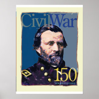 Póster Ulysses S. Grant Poster del 150 aniversario de la 