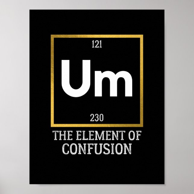 Póster Um The Element of Confusion T-Shirt (Frente)