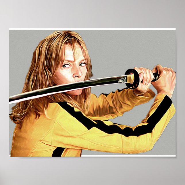 Póster Uma Thurman - Kill Bill - Digital Painting (Frente)
