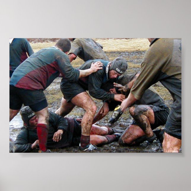 Póster Umass Lowell Rugby Ruck (Frente)