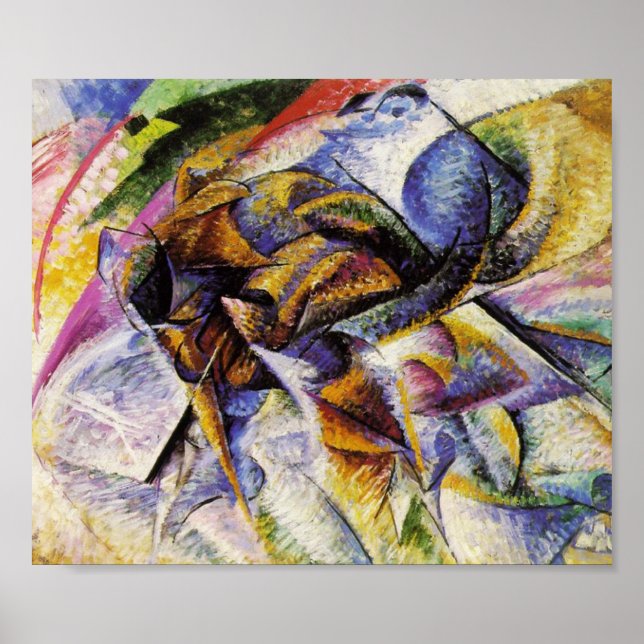 Póster Umberto Boccioni - Dinamismo de un ciclista (Frente)