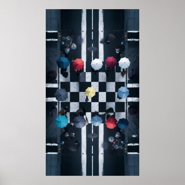 Póster Umbrella Chessboard (Frente)