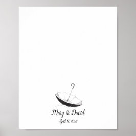 Póster Umbrella Fingerprint Guestbook