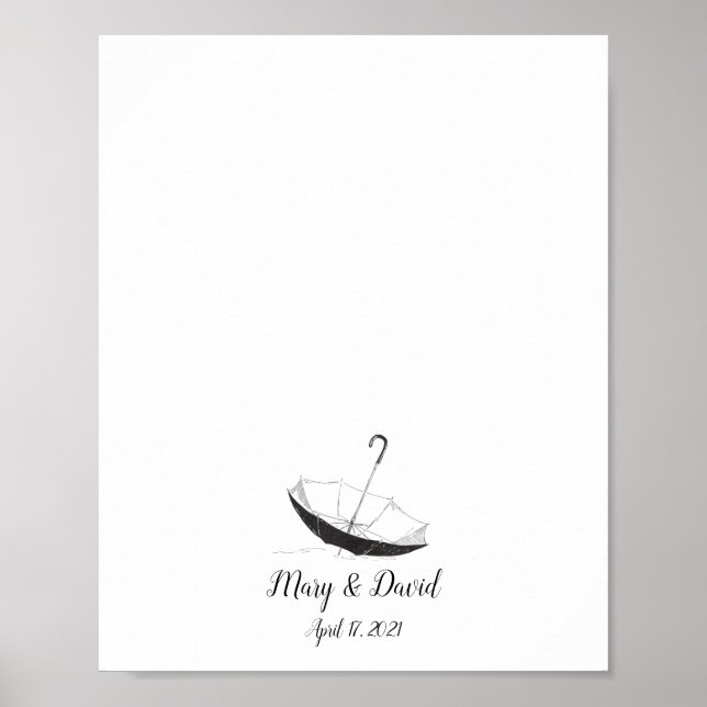 Póster Umbrella Fingerprint Guestbook (Frente)