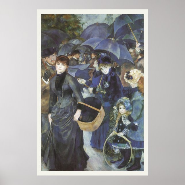 Póster Umbrellas by Pierre Renoir, Vintage Impressionism (Frente)