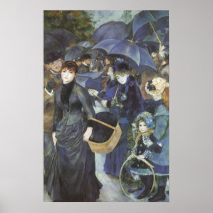 Póster Umbrellas by Pierre Renoir, Vintage Impressionism