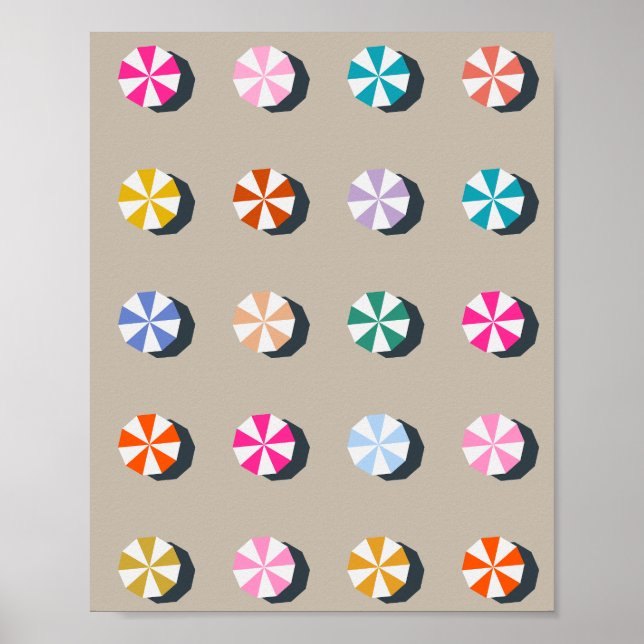 Póster Umbrellas de playa (Frente)