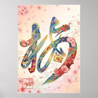Póster Ume: Japanese Plum & Goldfish Elegance Ar260050262