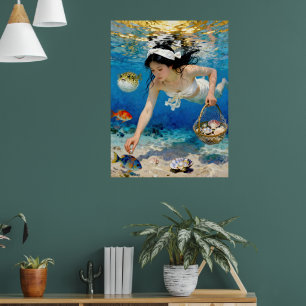 Póster "Umi Blossom" - Un retrato oceánico