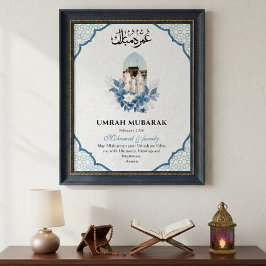 Póster Umrah Mubarak personalizado 1 Foto Islámico 