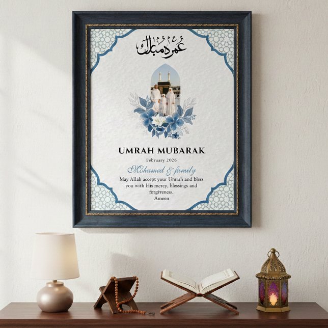 Póster Umrah Mubarak personalizado 1 Foto Islámico  (Subido por el creador)