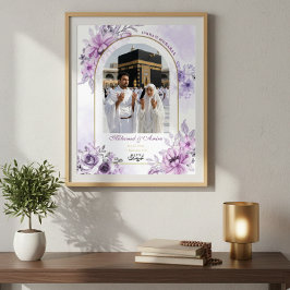 Póster Umrah Mubarak Personalized Photo Islamic Wall Art 
