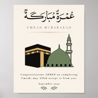 Póster Umrah Mubarakah Personalizada