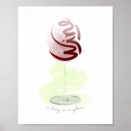 Póster Un abrazo en un vaso