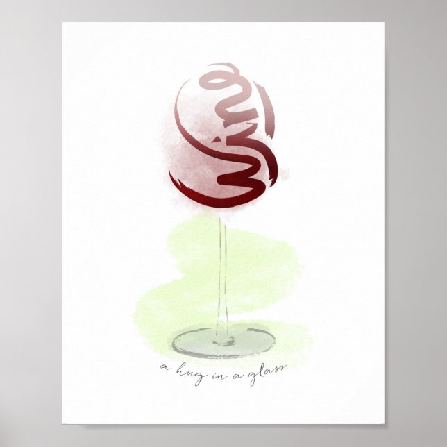 Póster Un abrazo en un vaso (Frente)