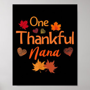Póster Un agradecimiento a nana Acción de Gracias, adorab