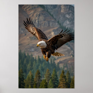 Póster Un águila majestuoso se eleva orgullosamente en un