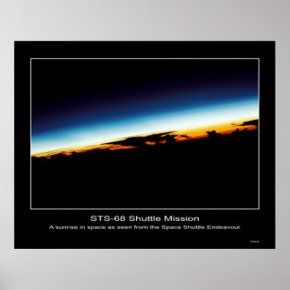 Póster Un amanecer visto desde el Transbordador Espacial