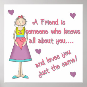 Póster Un amigo es alguien imprimir