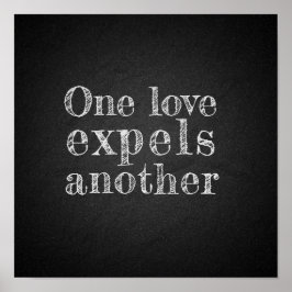 Póster Un amor expulsa a otro poster de carbón vegetal