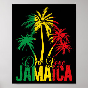 Póster Un Amor Jamaica Vacaciones Jamaicas Palmas Reggae
