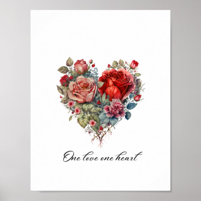 Póster Un amor un corazón (Frente)