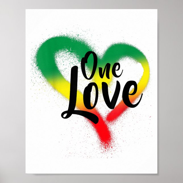 Póster Un amor, un corazón reggae vibes (Frente)
