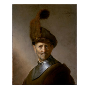 Póster Un anciano con traje militar c.1630