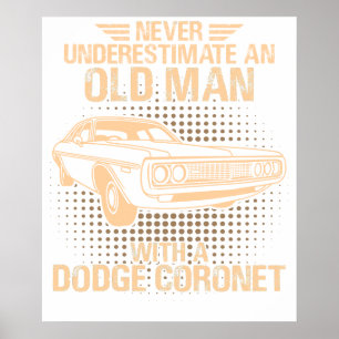 Póster Un anciano Dodge Coronet 1972