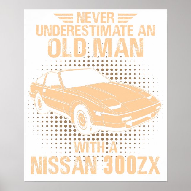 Póster Un anciano Nissan 300zx (Frente)