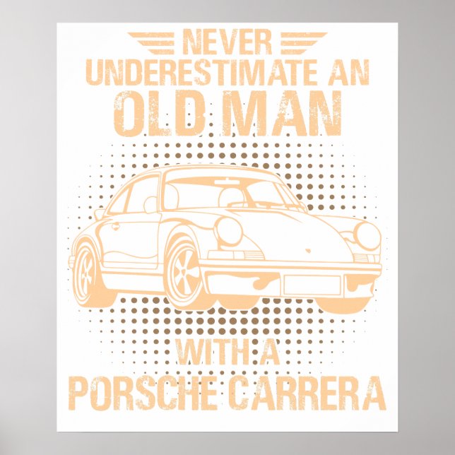 Póster Un anciano Porsche 911 Carrera Rs 2.7 (Frente)