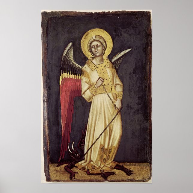Póster Un ángel con un demonio en una cadena (Frente)