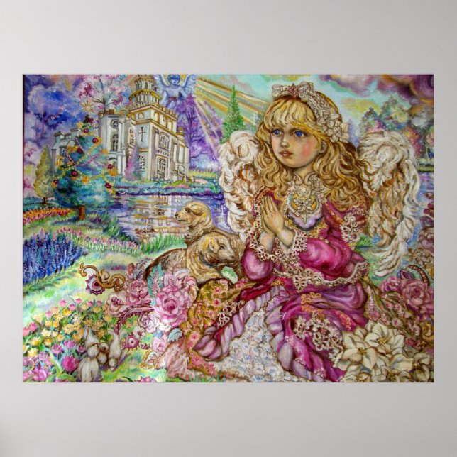 Póster Un ángel de rezar. (Frente)