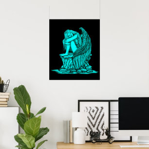 Póster Un ángel dormido en la piedra