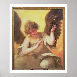 Póster Un ángel que sostiene un frasco de cristal