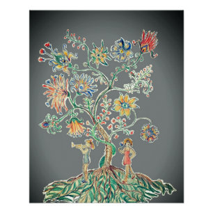 Póster Un árbol moderno de la vida