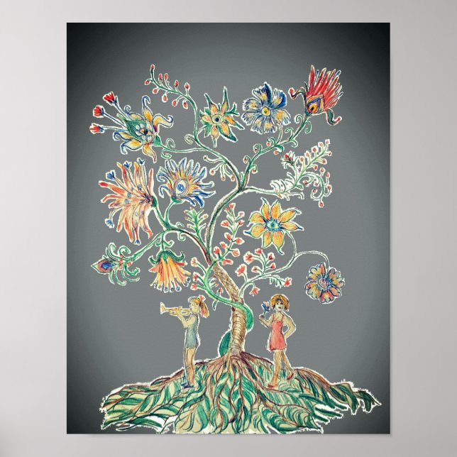 Póster Un árbol moderno de la vida (Frente)